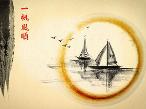 Çin Yeni Yılı pürüzsüz yelken ppt şablonu