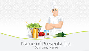 PPT template suitable for chef self-introduction