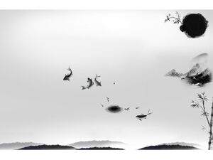 11 Chinese Feng ink background pictures package download