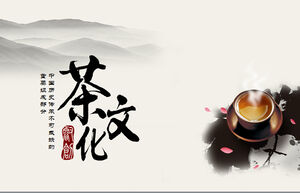Chiński szablon kultury herbaty ppt