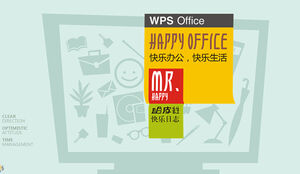 Szczęśliwe życie biurowe biznes szablon ppt