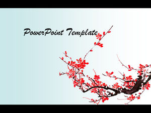 Mei is dyed with ink fragrance - Chinese style ppt template