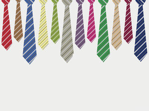 彩色領帶商務ppt模板