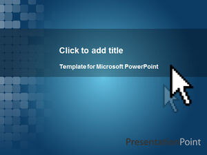 Mouse pointer blue classic ppt template