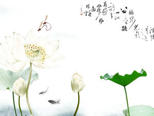 Lotus - plantilla ppt de estilo chino