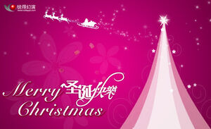 Romantyczna muzyka świąteczna animowana karta z pozdrowieniami szablon ppt