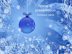 blue christmas ppt template