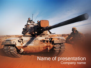 Soldiers and tanks war military theme ppt template