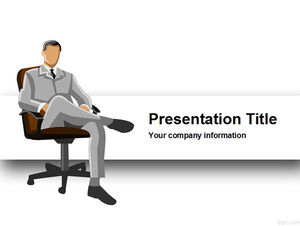 Professional manager sitting position ppt business template