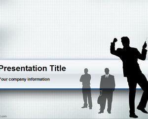 Beautiful and simple blue business character ppt template