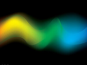خطوط الضوء الملونة قالب صورة خلفية PPT