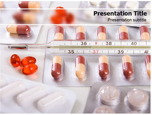 Modello ppt della medicina del termometro della capsula e dell'industria medica