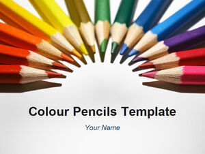 Arc discharge of colored pencils ppt template