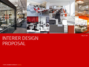 Modelo de ppt de empresa de design de decoração de interiores de escritório