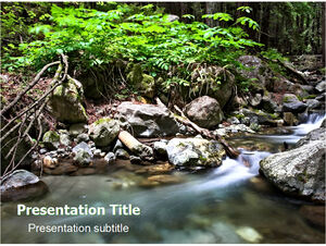 Forest stream water nature ppt template