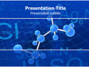 Moleküler yapı diyagramı kimyasal formül biyoteknoloji ppt şablonu