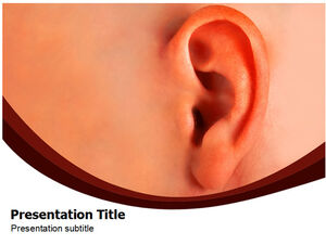 Ear close-up ppt template
