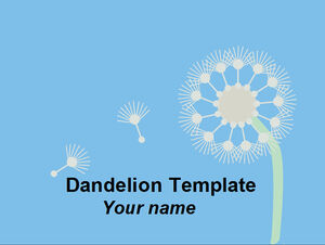 Vector dandelion plant ppt template