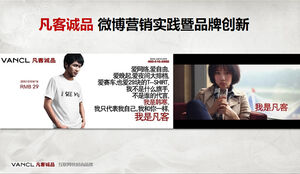 ممارسات التسويق لـ Vanke Eslite Weibo وشرائح PPT للعلامة التجارية