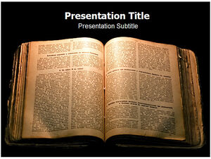 An ancient book opened - ppt template