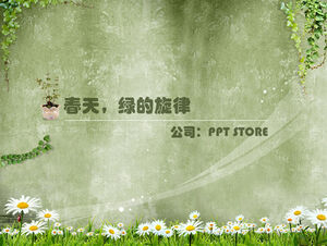 Green melody - 2012 spring ppt template