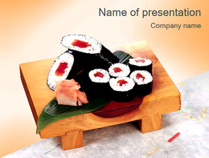 Sushi - Japanese traditional diet ppt template