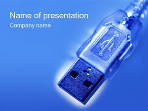 Enchufe USB - plantilla ppt de tecnología de red