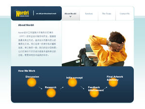 Nordri Design produit un modèle ppt de version d'animation de page Web web2.0