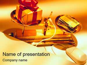 Big gift package and bank card financial industry ppt template