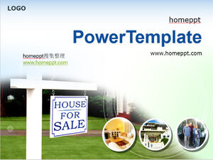 Foreign villa sales real estate ppt template