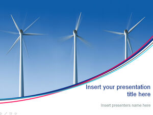 Wind power station power ppt template