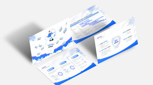 Elegant blue fresh wind paperless equipment application report ppt template