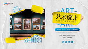 Art and Design University Art Department courseware ppt template