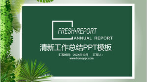 Plantilla PPT de informe de resumen de plantas verdes frescas 2