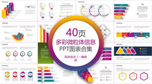 Infográficos coloridos micro tridimensionais PPT