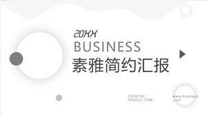 Einfache und elegante Schwarz-Weiß-Business-PPT-Vorlage