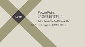 Modello PPT del libro di pianificazione del piano di marketing del marchio