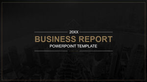High-end atmosphere cool black business PPT template