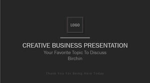 Simple and elegant black and gray business PPT template