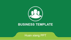 Зеленая простая атмосфера бизнес-шаблон PPT