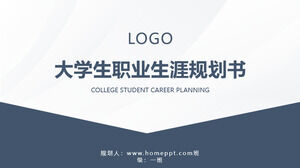 Modelo de PPT de livro de planejamento de carreira de estudantes universitários