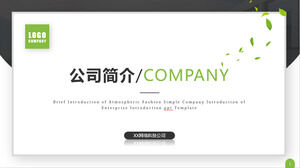 Template PPT pengenalan profil perusahaan kesederhanaan atmosfer