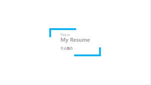Template PPT resume pribadi gaya minimalis