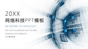 Template PPT angin teknologi jaringan internet