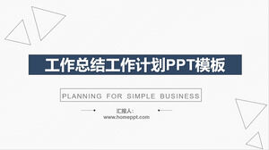 Modèle PPT de plan de travail simple et pratique