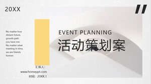 Modelo de PPT de esquema de planejamento de eventos fresco e animado