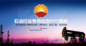 Plantilla PPT de PetroChina de la empresa de la industria petrolera