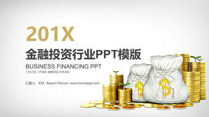 Șablon PPT pentru industria investițiilor financiare pentru monede de aur