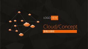 Cloud service cloud technology cloud computing PPT template