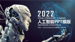 Szablon PPT sztucznej inteligencji robota AI